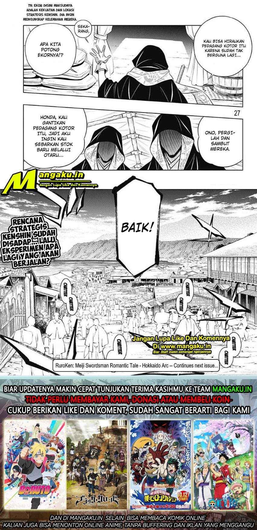 Rurouni Kenshin: Meiji Kenkaku Romantan – Hokkaido-hen Chapter 25 Gambar 27