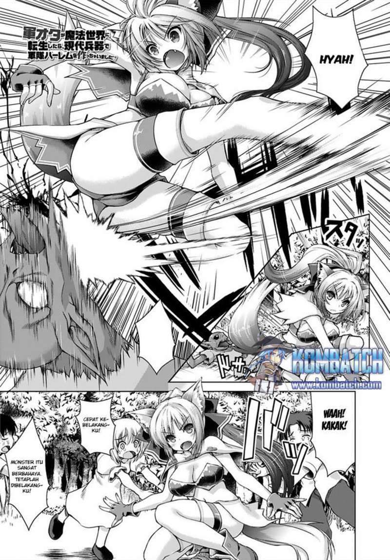 Baca Manga Gunota ga Mahou Sekai ni Tensei Shitara, Gendai Heiki de Guntai Harem o Tsukucchaimashita!? Chapter 8 Gambar 2