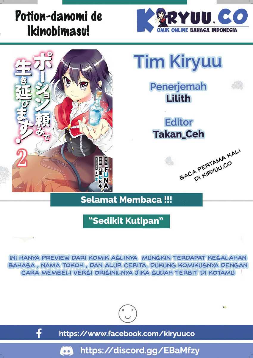 Baca Komik Potion-danomi de Ikinobimasu! Chapter 1.2 Gambar 1