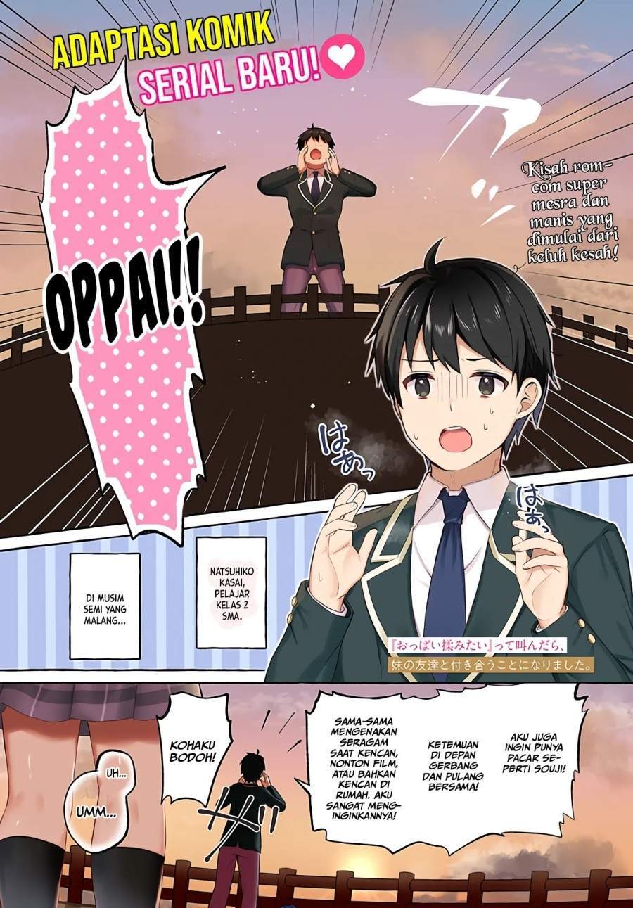 Baca Manga Oppai Momitai-tte Sakendara, Imouto no Tomodachi to Tsukiau Koto ni Narimashita Chapter 1 Gambar 2