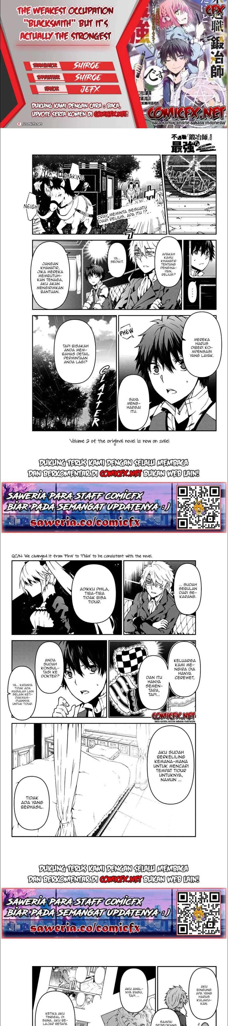 Baca Komik The Weakest Occupation “Blacksmith,” but It’s Actually the Strongest Chapter 8 Gambar 1