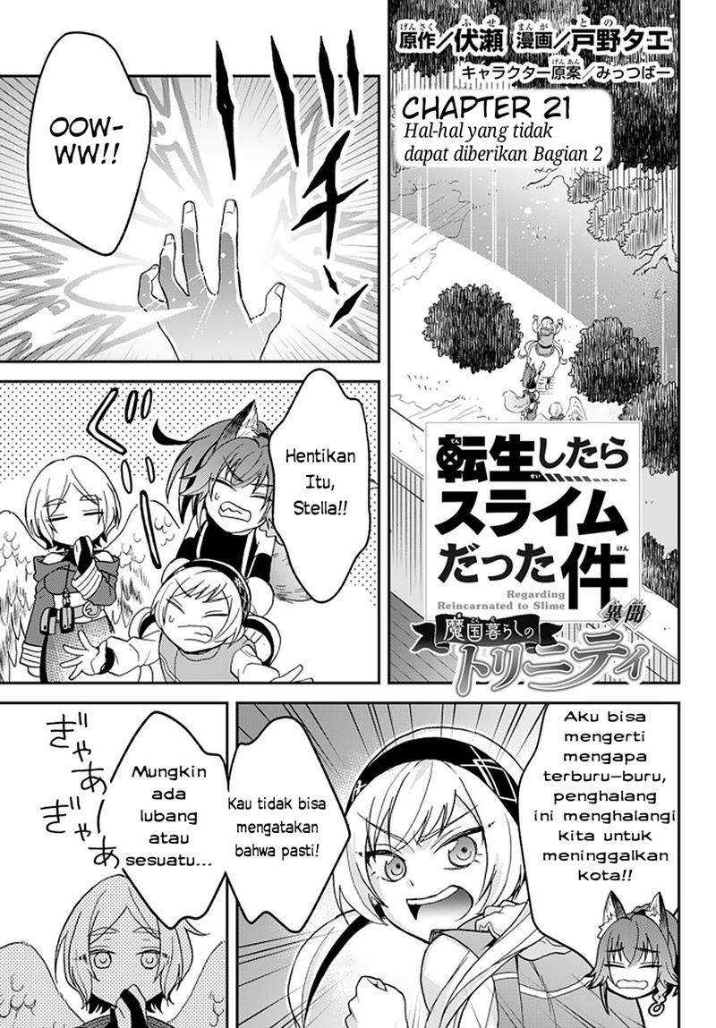 Baca Komik Tensei Shitara Slime Datta Ken Ibun: Makoku Gurashi no Trinity Chapter 21 Gambar 1