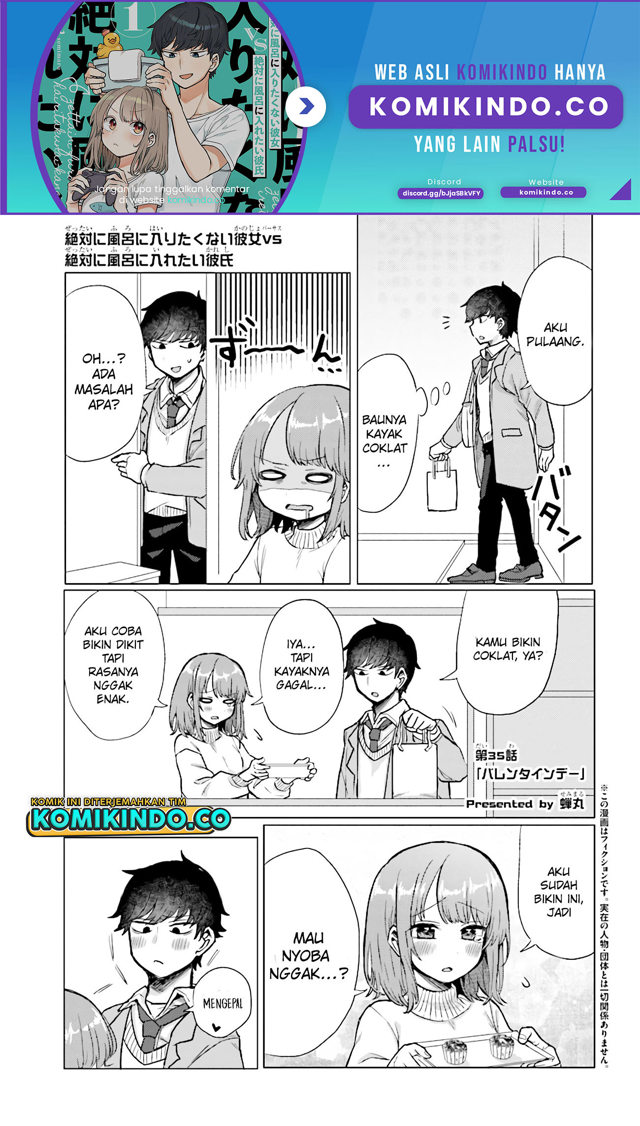Baca Manga Girlfriend Who Absolutely Doesn’t Want to Take a Bath VS Boyfriend Who Absolutely Wants Her to Take a Bath Chapter 35 Gambar 2