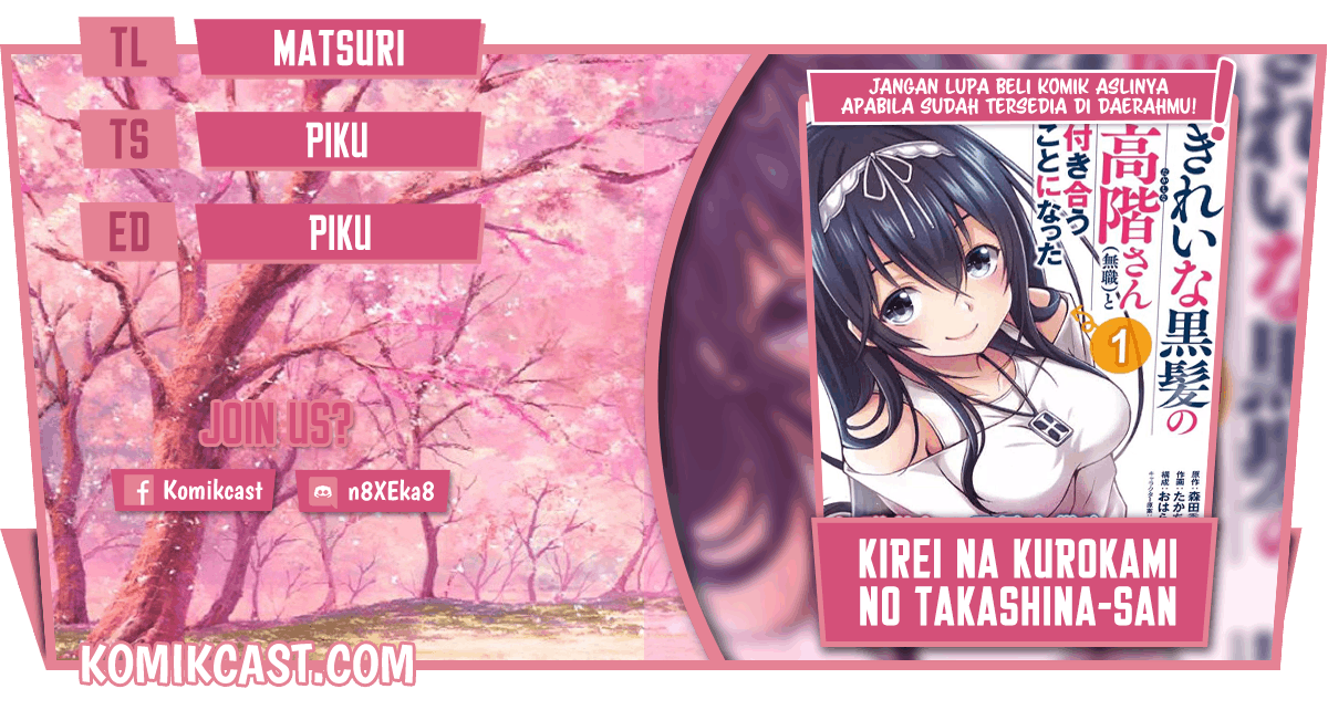 Baca Komik Kirei na Kurokami no Takashina-san (Mushoku) to Tsukiau Koto ni Natta Chapter 4.2 Gambar 1