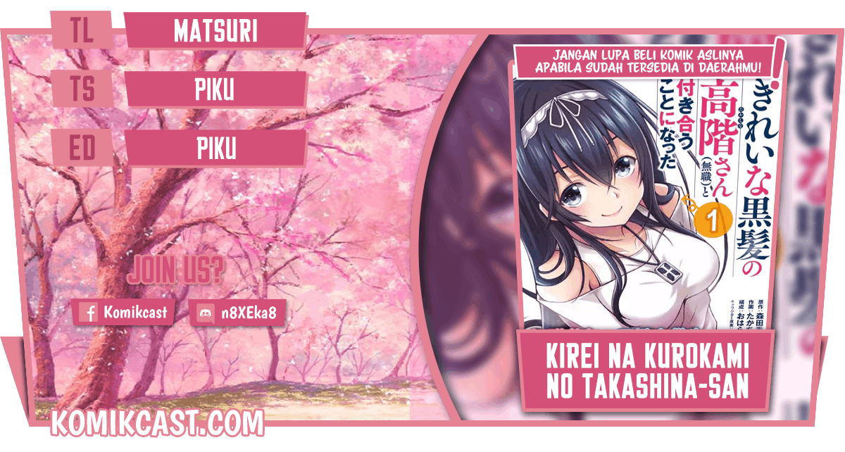 Baca Komik Kirei na Kurokami no Takashina-san (Mushoku) to Tsukiau Koto ni Natta  Chapter 4.2 Gambar 1