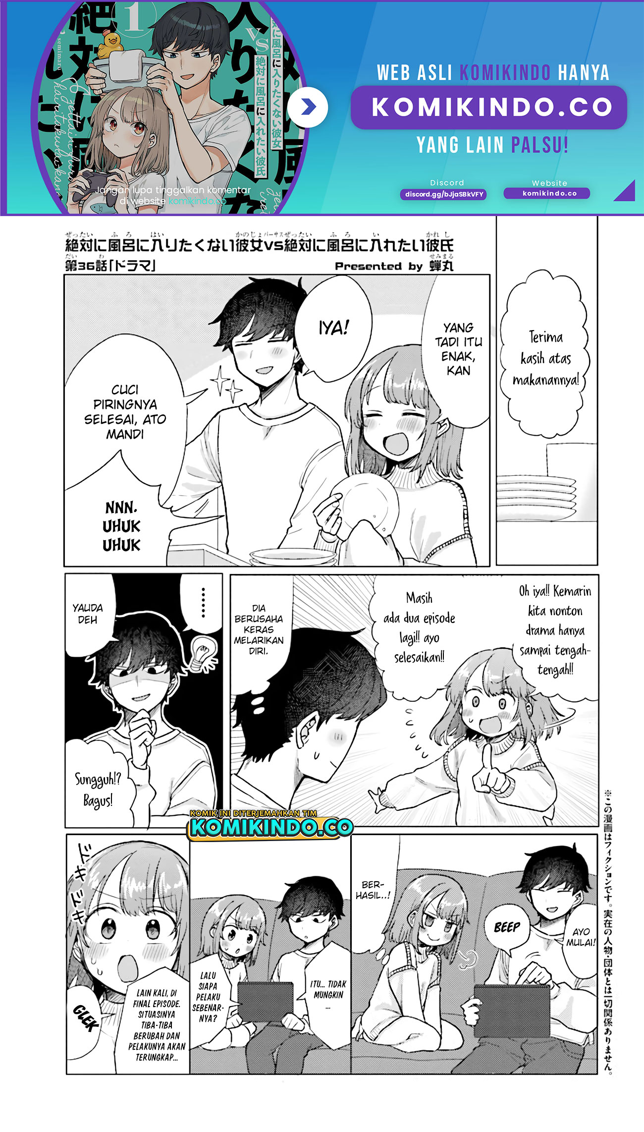 Baca Manga Girlfriend Who Absolutely Doesn’t Want to Take a Bath VS Boyfriend Who Absolutely Wants Her to Take a Bath Chapter 36 Gambar 2