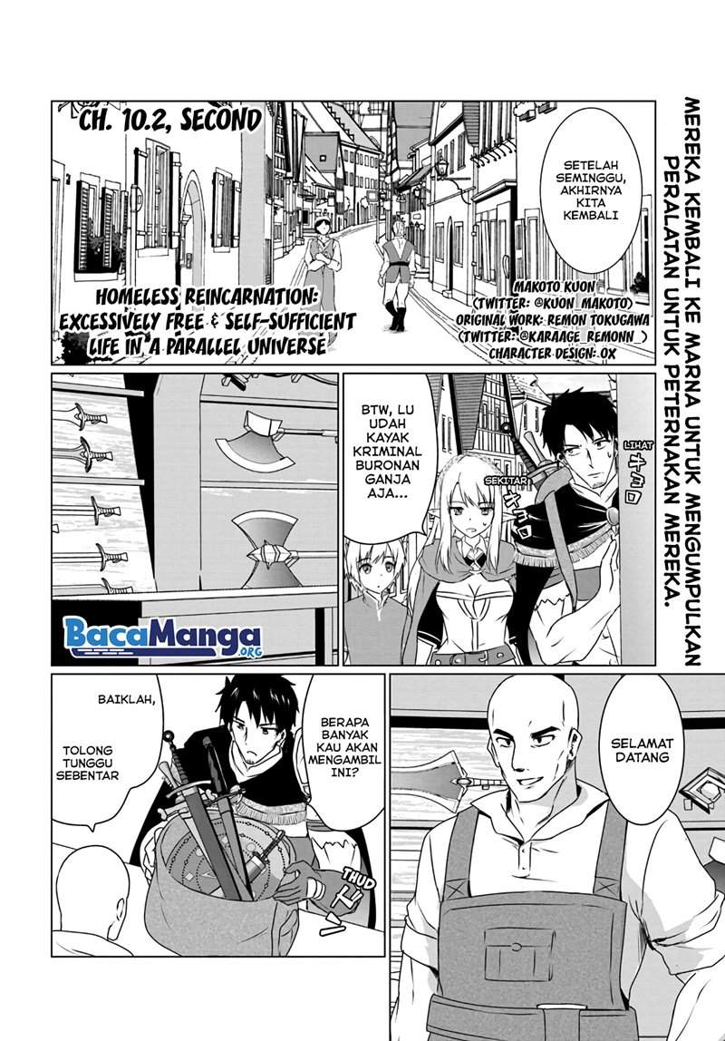 Baca Manga Homeless Tensei: Isekai De Jiyuu Sugiru Majutsu Jisoku Seikatsu Chapter 10.2 Gambar 2