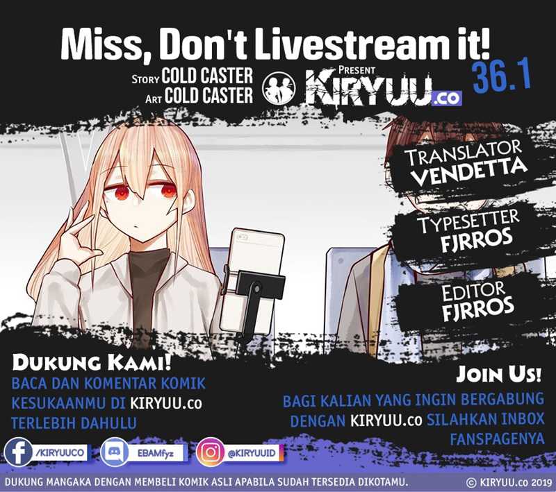 Baca Komik Miss, don’t livestream it! Chapter 36.1 Gambar 1