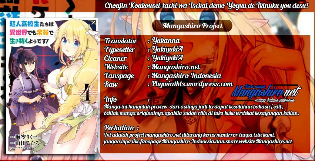 Baca Komik Choujin Koukousei-tachi wa Isekai demo Yoyuu de Ikinuku you desu! Chapter 28 Gambar 1