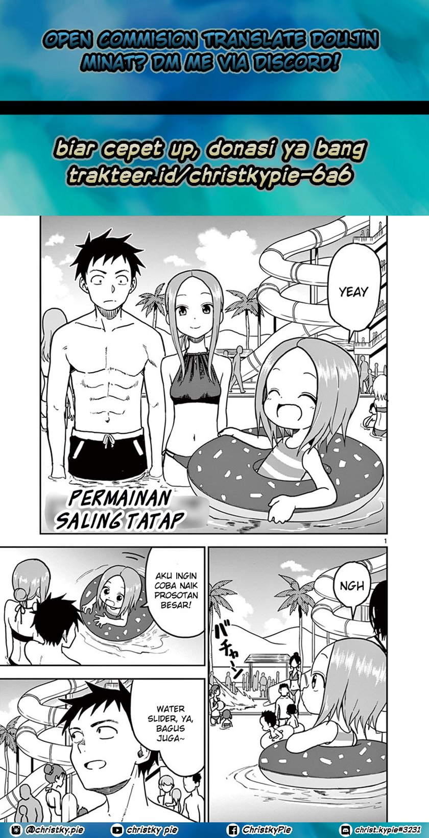 Baca Komik Karakai Jouzu no (Moto) Takagi-san Chapter 102 Gambar 1