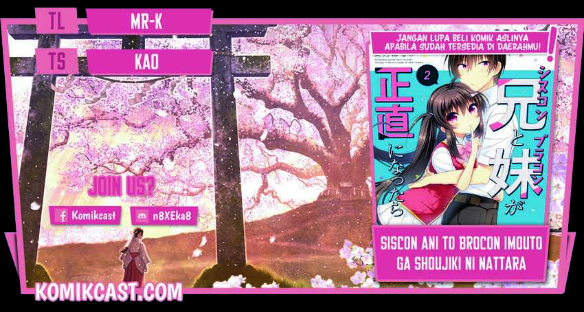 Baca Komik Siscon Ani to Brocon Imouto ga Shoujiki ni Nattara Chapter 39.1 Gambar 1