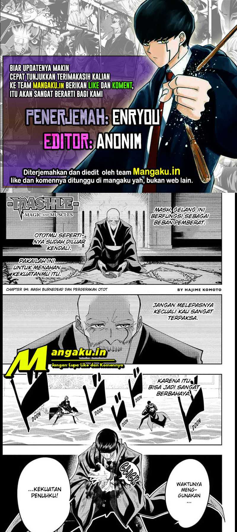 Baca Komik Mashle: Magic and Muscles Chapter 96 Gambar 1