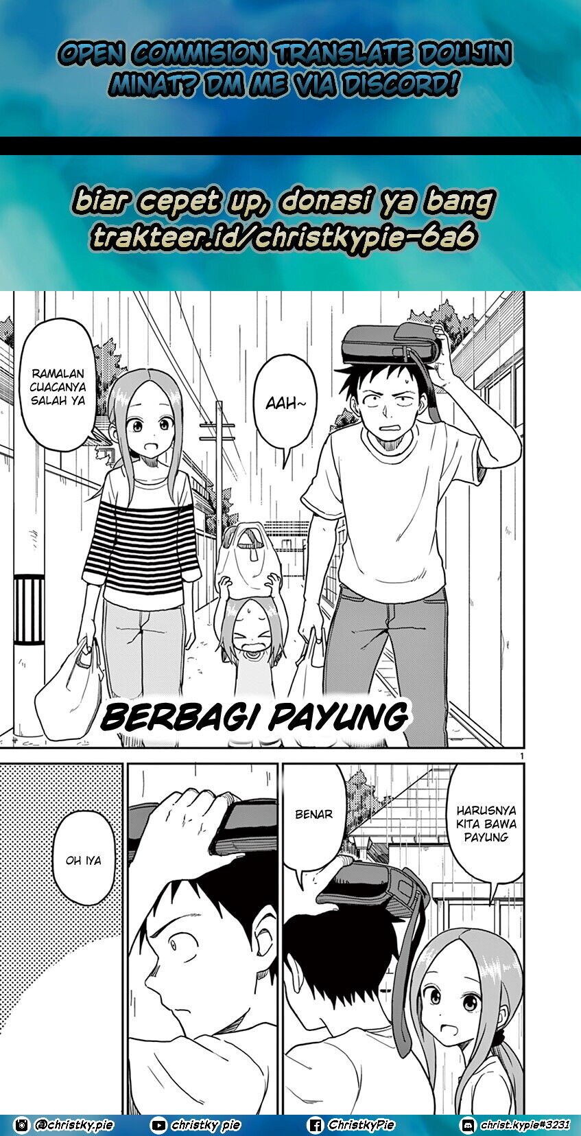 Baca Komik Karakai Jouzu no (Moto) Takagi-san Chapter 108 Gambar 1