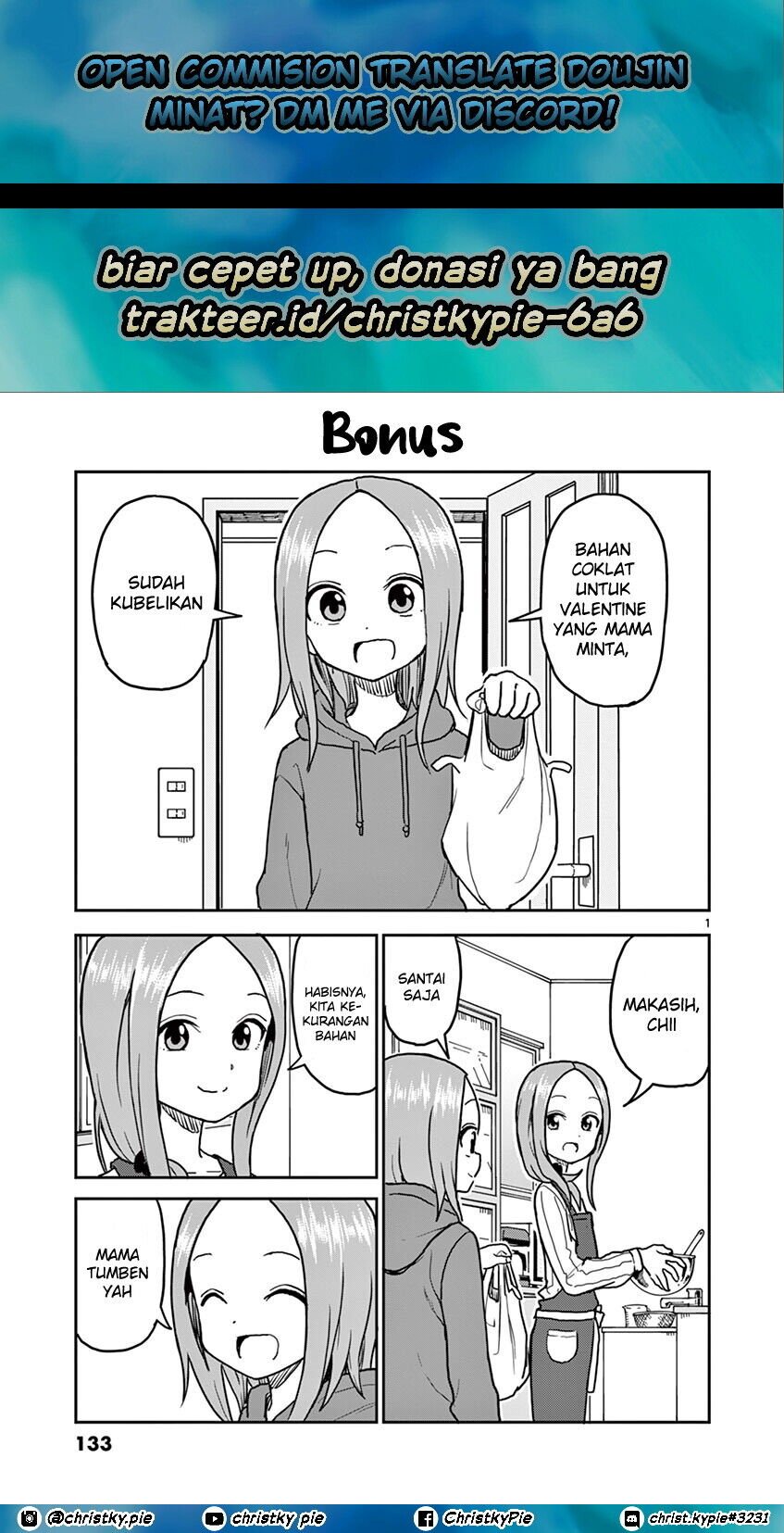 Baca Komik Karakai Jouzu no (Moto) Takagi-san Chapter 106.5 Gambar 1