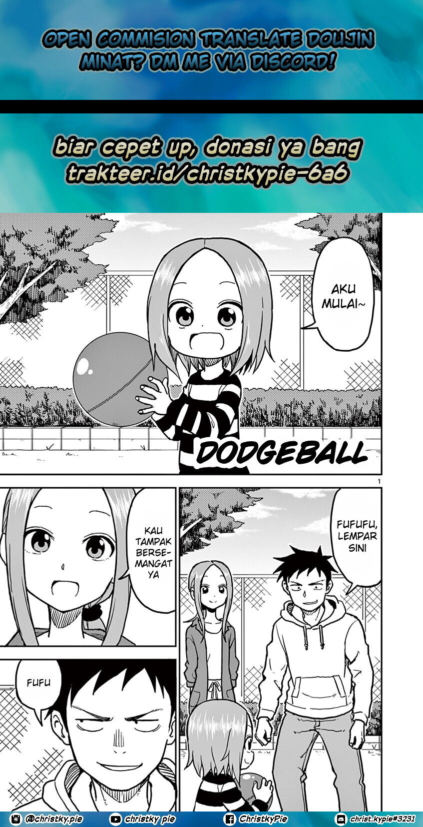 Baca Komik Karakai Jouzu no (Moto) Takagi-san Chapter 112 Gambar 1