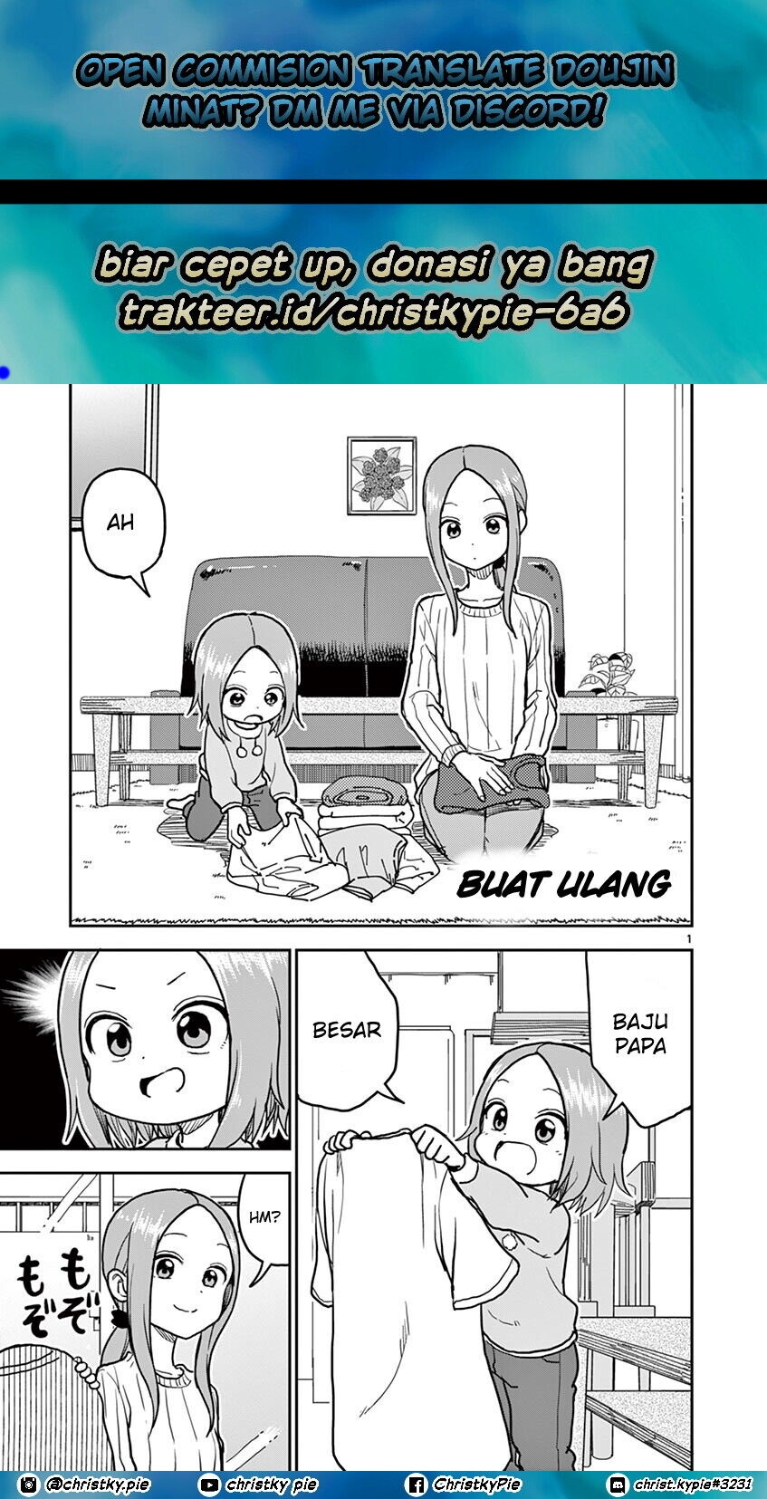 Baca Komik Karakai Jouzu no (Moto) Takagi-san Chapter 120 Gambar 1