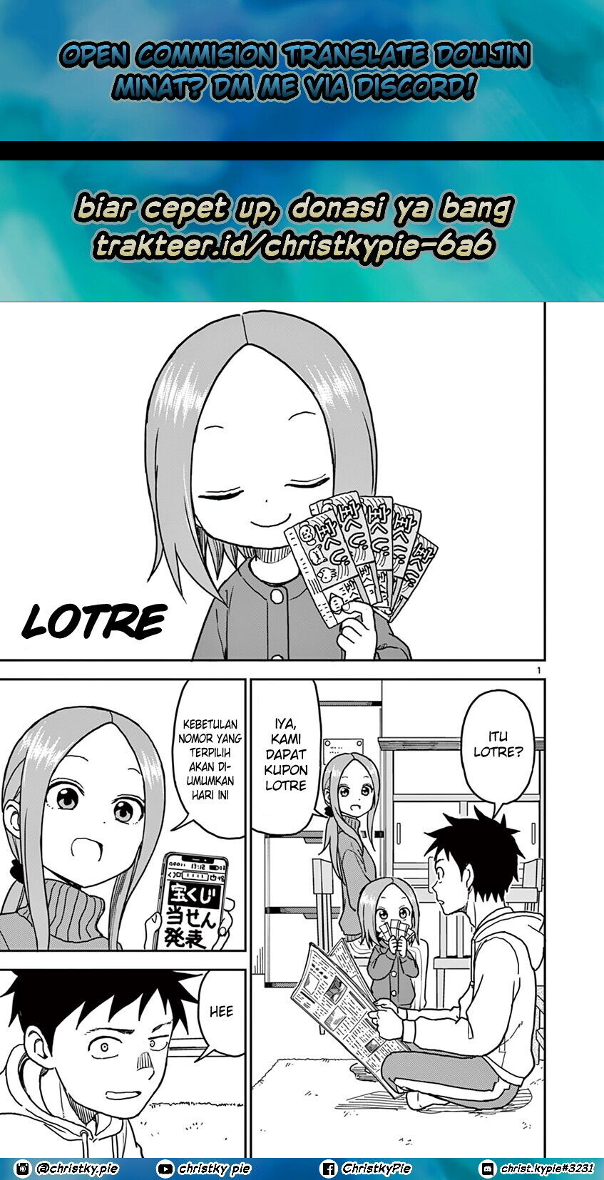 Baca Komik Karakai Jouzu no (Moto) Takagi-san Chapter 119 Gambar 1