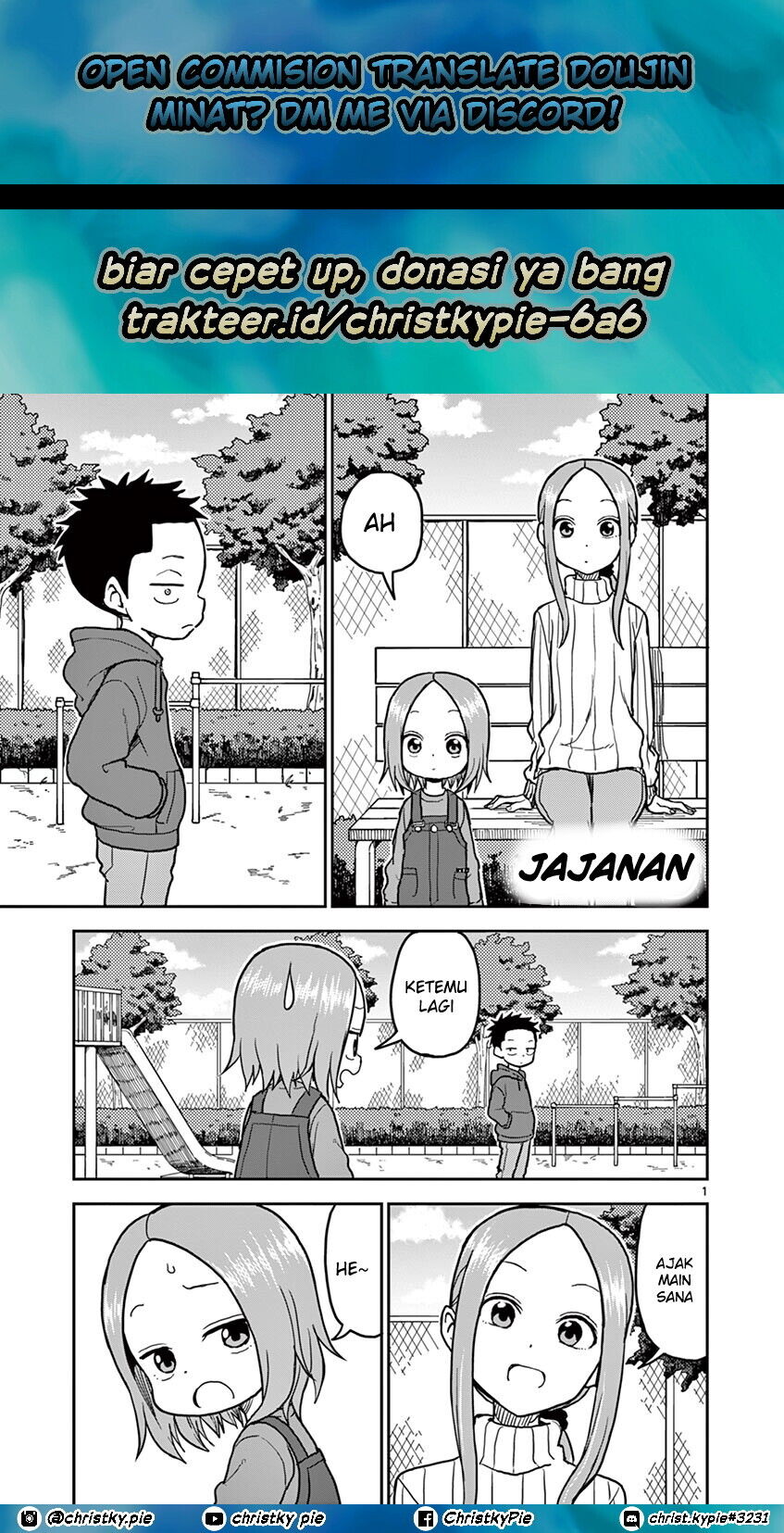 Baca Komik Karakai Jouzu no (Moto) Takagi-san Chapter 116 Gambar 1