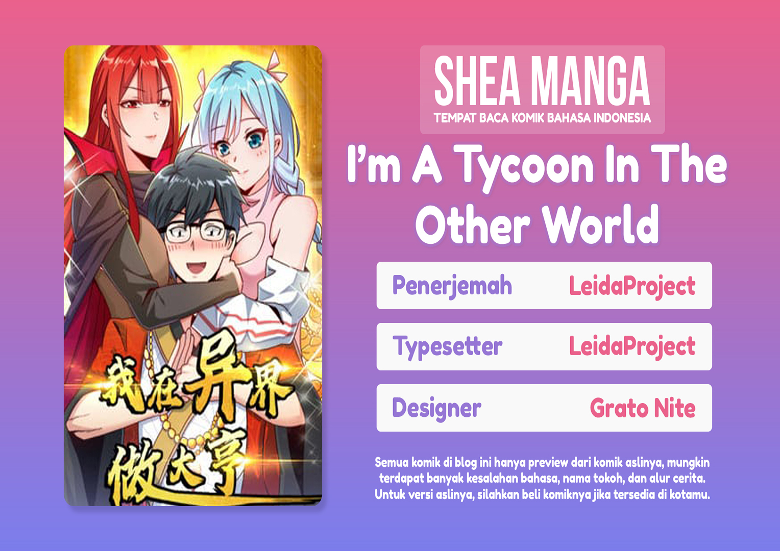 Baca Komik I’m A Tycoon In The Other World Chapter .1 - prolog Gambar 1