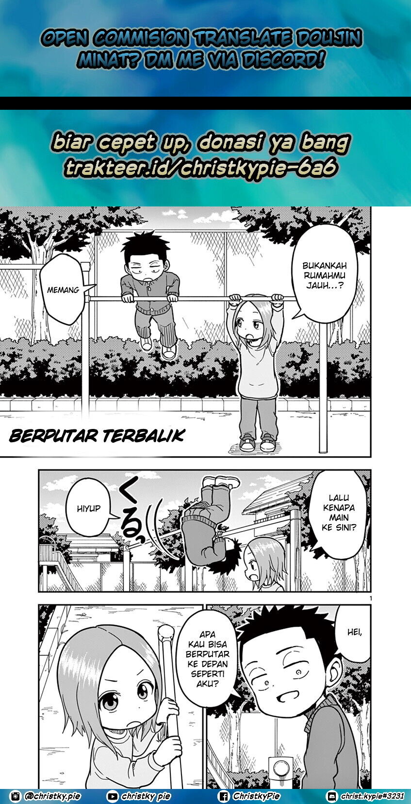 Baca Komik Karakai Jouzu no (Moto) Takagi-san Chapter 128 Gambar 1