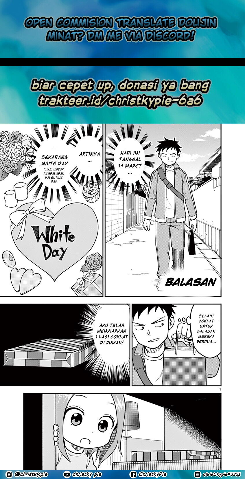 Baca Komik Karakai Jouzu no (Moto) Takagi-san Chapter 127 Gambar 1