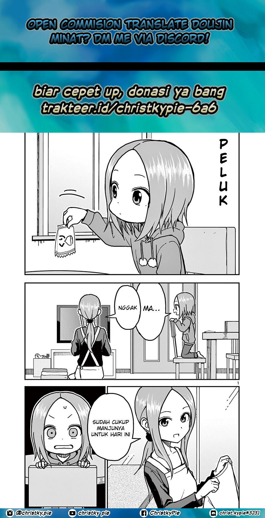 Baca Komik Karakai Jouzu no (Moto) Takagi-san Chapter 121 Gambar 1