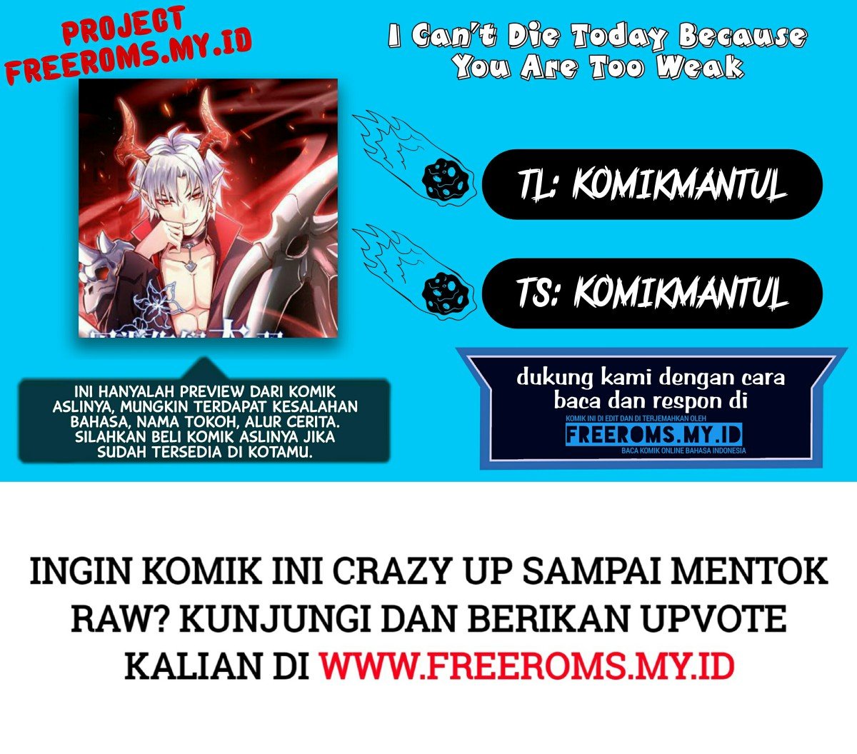 Baca Komik I Can’t Die Today Because You Are Too Weak Chapter 3 Gambar 1