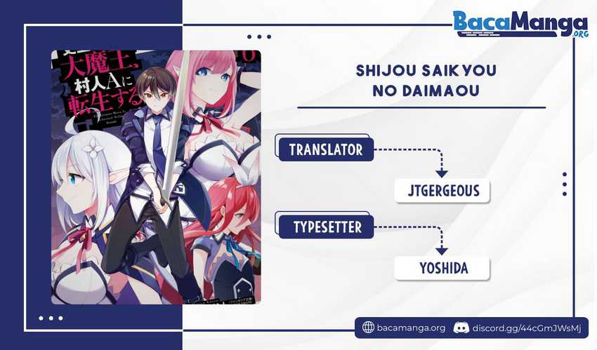 Baca Komik Shijou Saikyou no Daimaou, Murabito A ni Tensei suru Chapter 22.1 Gambar 1