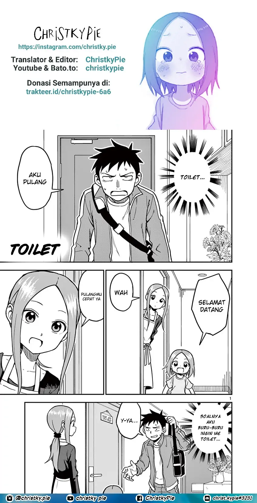 Baca Komik Karakai Jouzu no (Moto) Takagi-san Chapter 134 Gambar 1