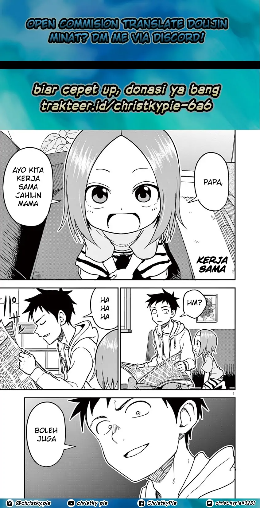 Baca Komik Karakai Jouzu no (Moto) Takagi-san Chapter 133 Gambar 1