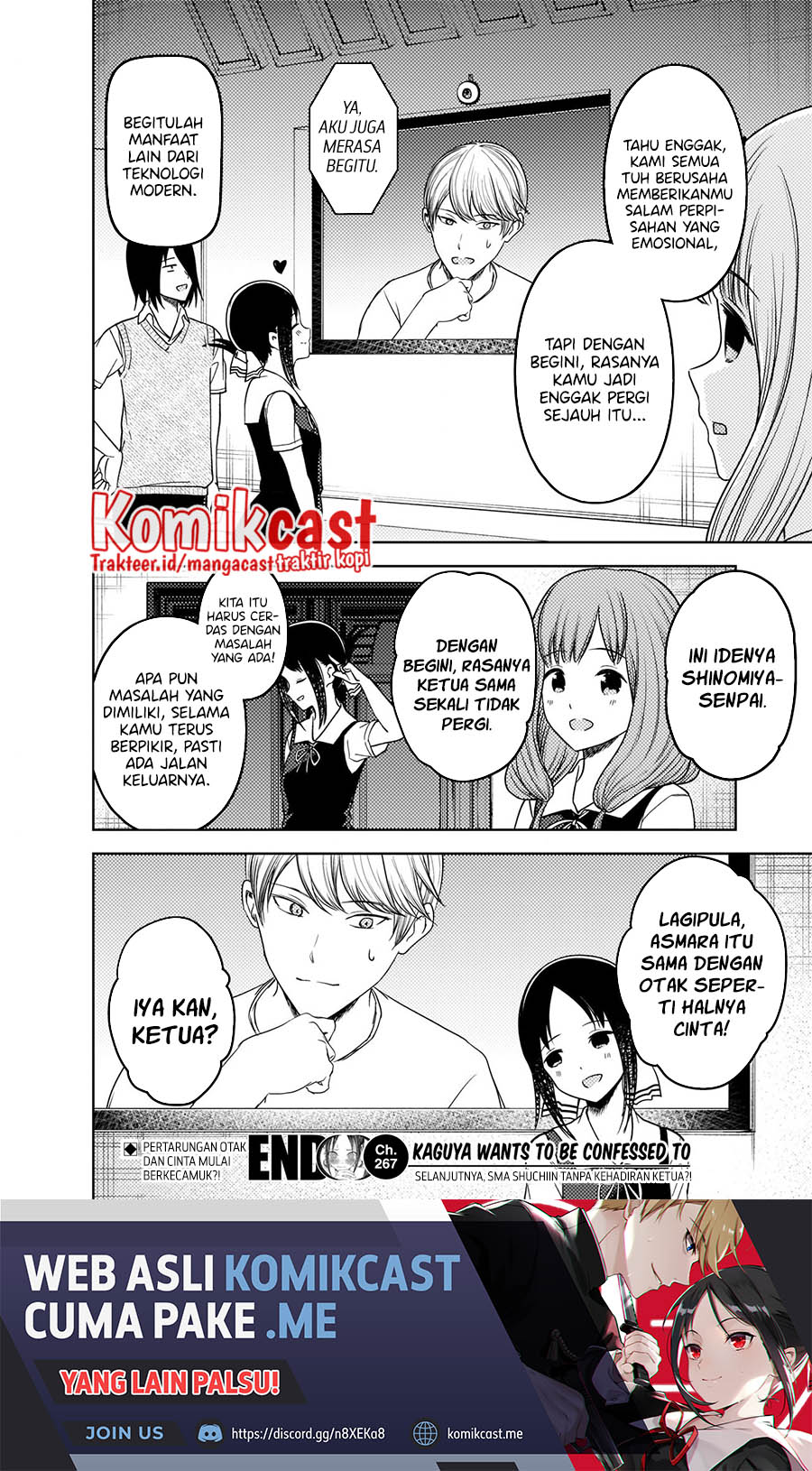 Kaguya-sama wa Kokurasetai – Tensai-tachi no Renai Zunousen Chapter 267 Gambar 21