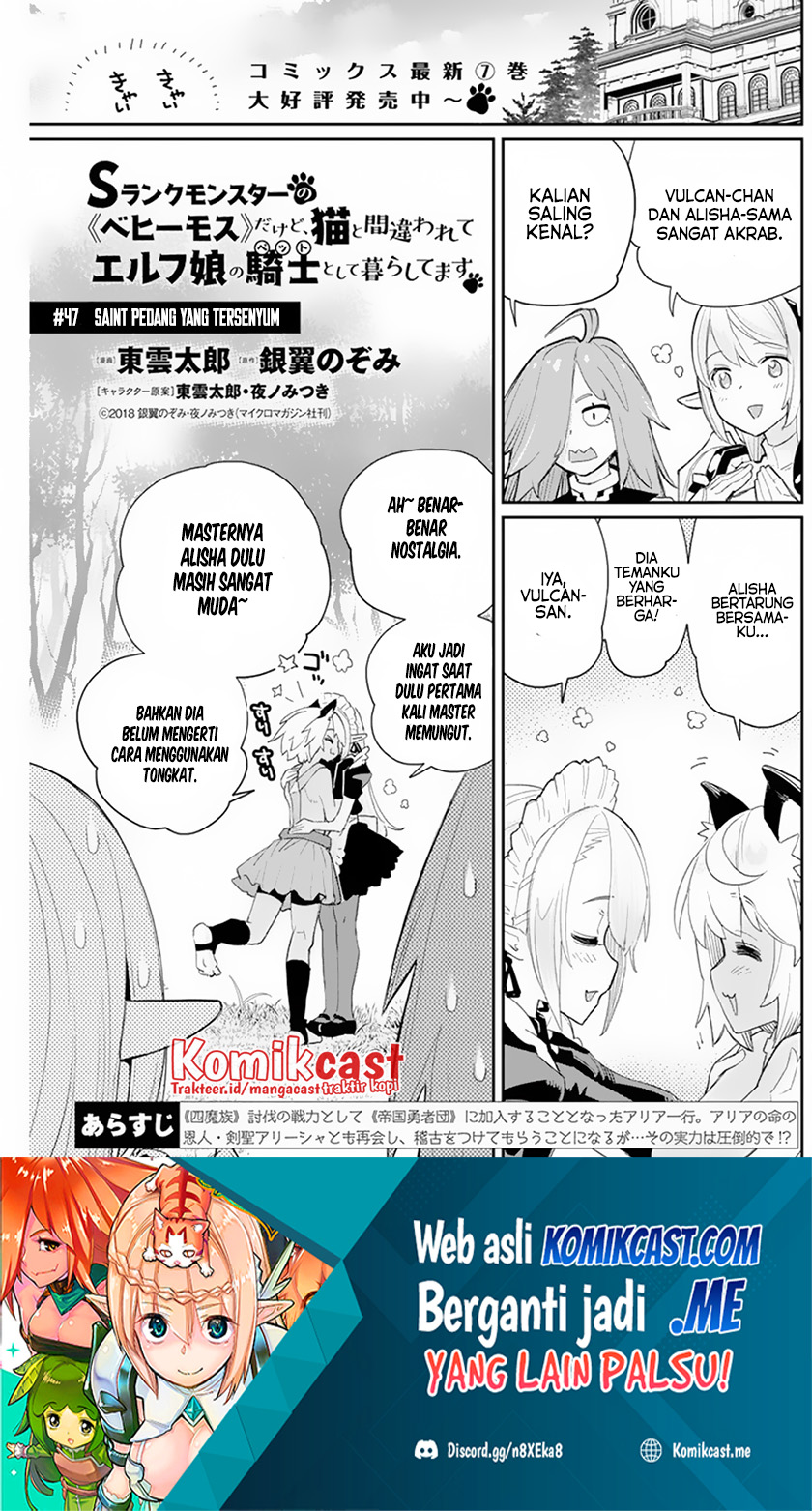 Baca Manga S-Rank Monster no Behemoth Dakedo, Neko to Machigawarete Erufu Musume no Kishi (Pet) Toshite Kurashitemasu Chapter 47 Gambar 2