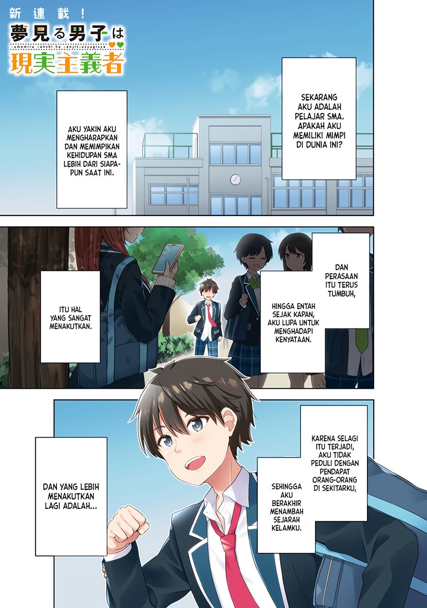 Baca Manga Yumemiru Danshi wa Genjitsushugisha Chapter 1.1 Gambar 2