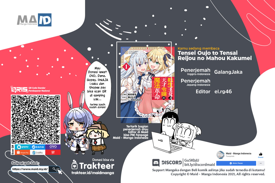 Baca Komik Tensei Oujo to Tensai Reijou no Mahou Kakumei Chapter 6 Gambar 1