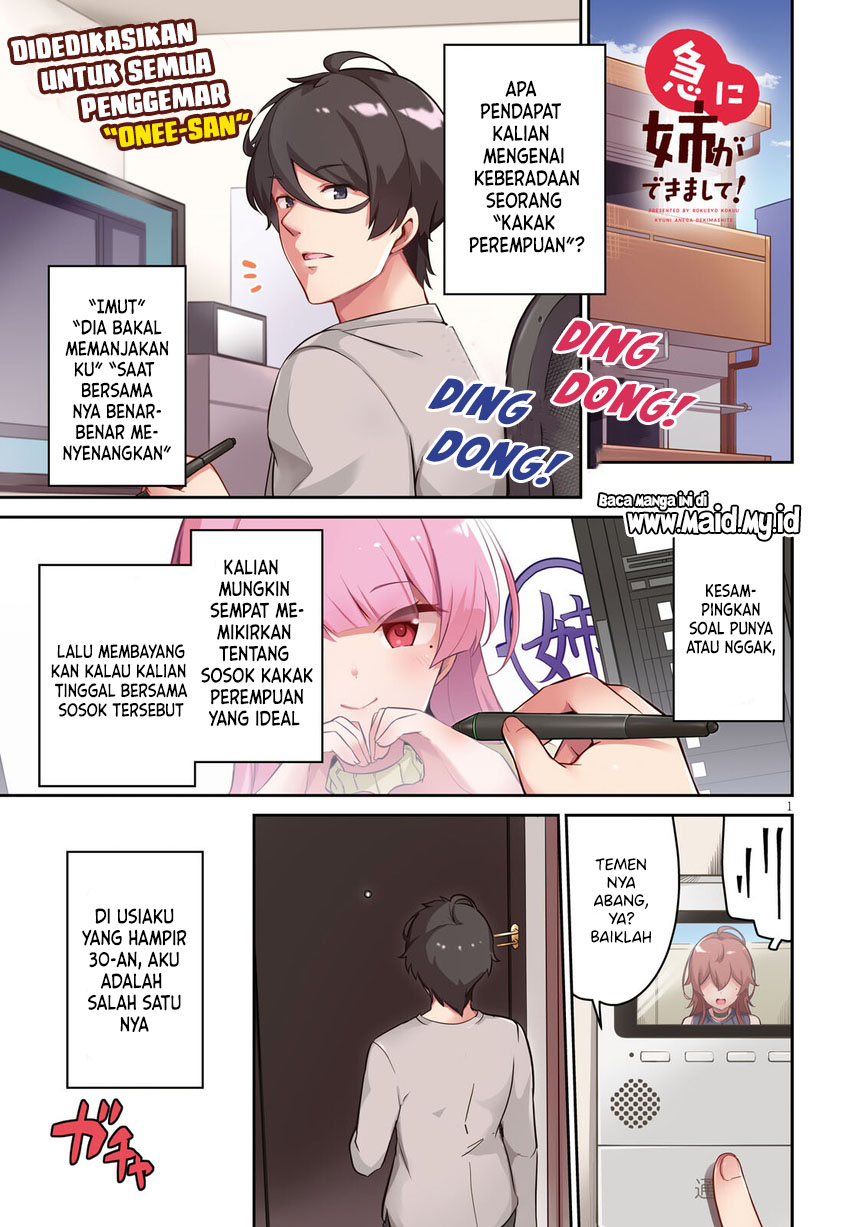 Baca Manga Kyuu ni Ane ga Dekimashite! Chapter 1 Gambar 2