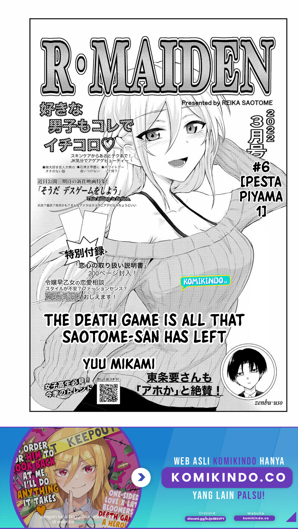 Baca Manga The Death Game Is All That Saotome-san Has Left Chapter 6 Gambar 2