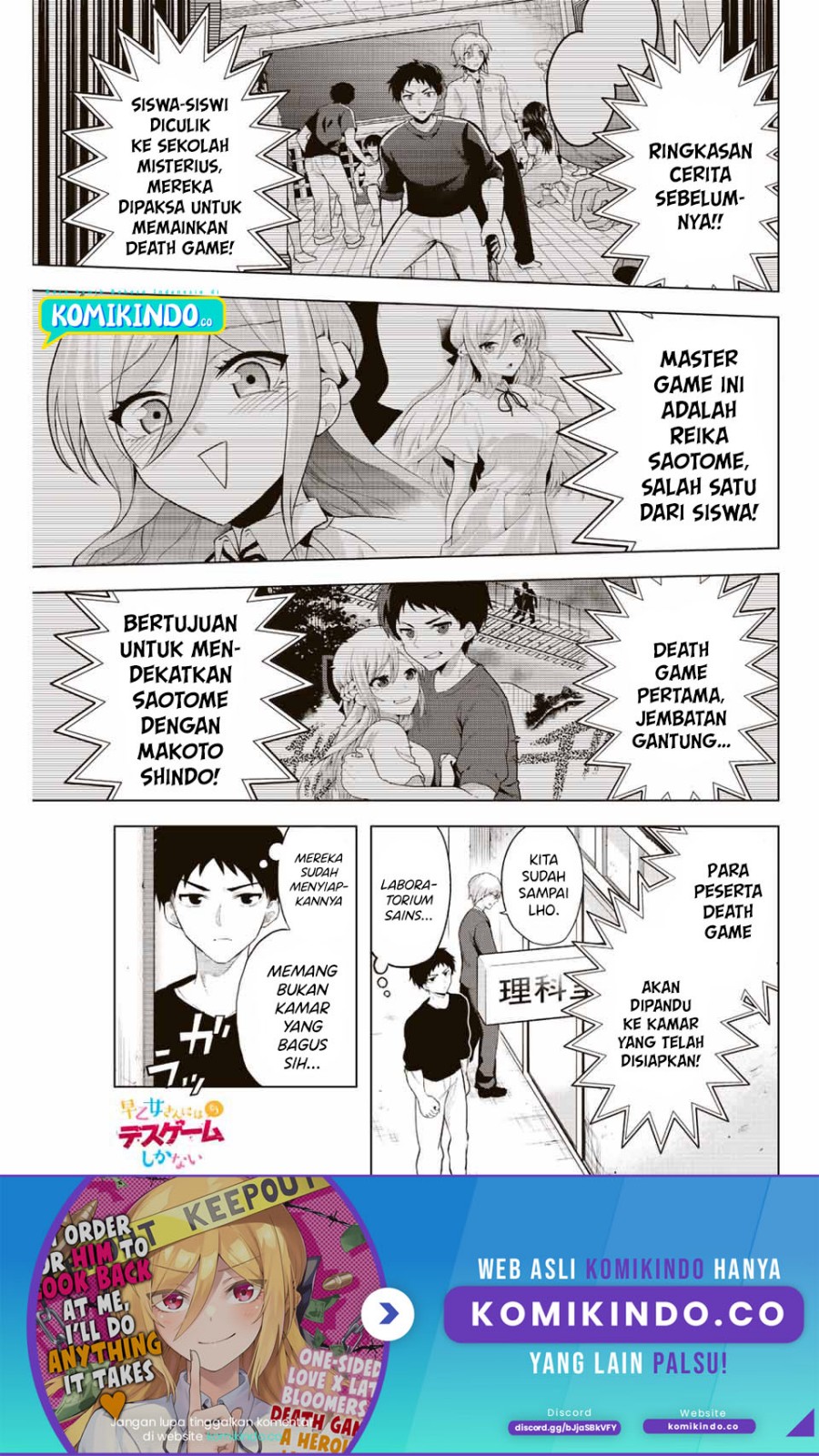 Baca Manga The Death Game Is All That Saotome-san Has Left Chapter 2 Gambar 2