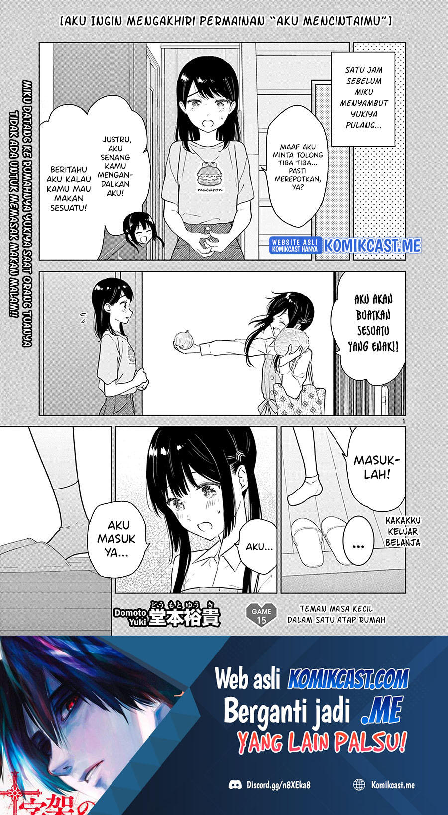 Baca Manga Aishiteru Game wo Owarasetai Chapter 15 Gambar 2