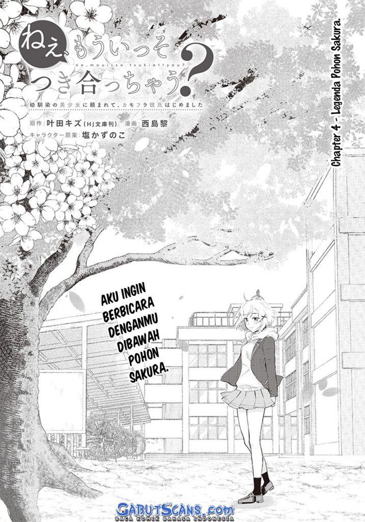 Baca Manga Nee, Mou Isso Tsukiacchau? Osananajimi no Bishoujo ni Tanomarete, Camo Kareshi Hajimemashita Chapter 4 Gambar 2