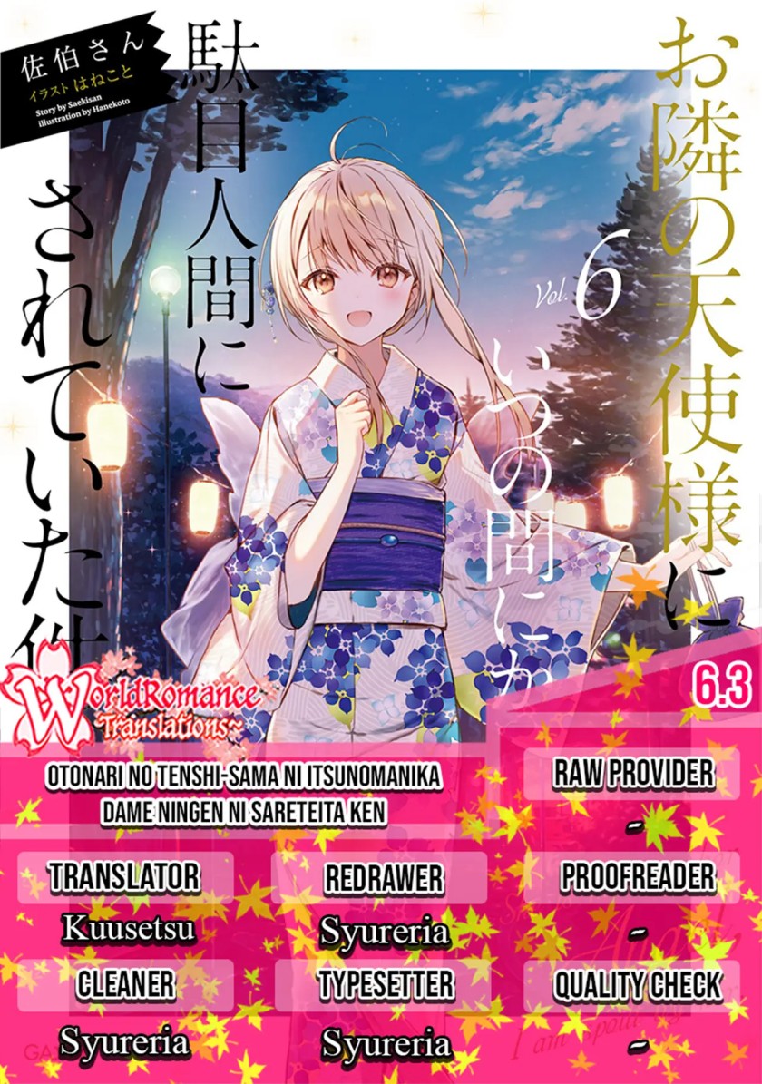 Baca Komik Otonari no Tenshi-sama ni Itsunomanika Dame Ningen ni Sareteita Ken Chapter 6.3 Gambar 1