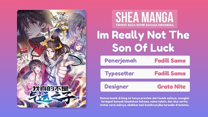 Baca Komik I’m Really Not the Son of Luck Chapter .1 - Prolog Gambar 1