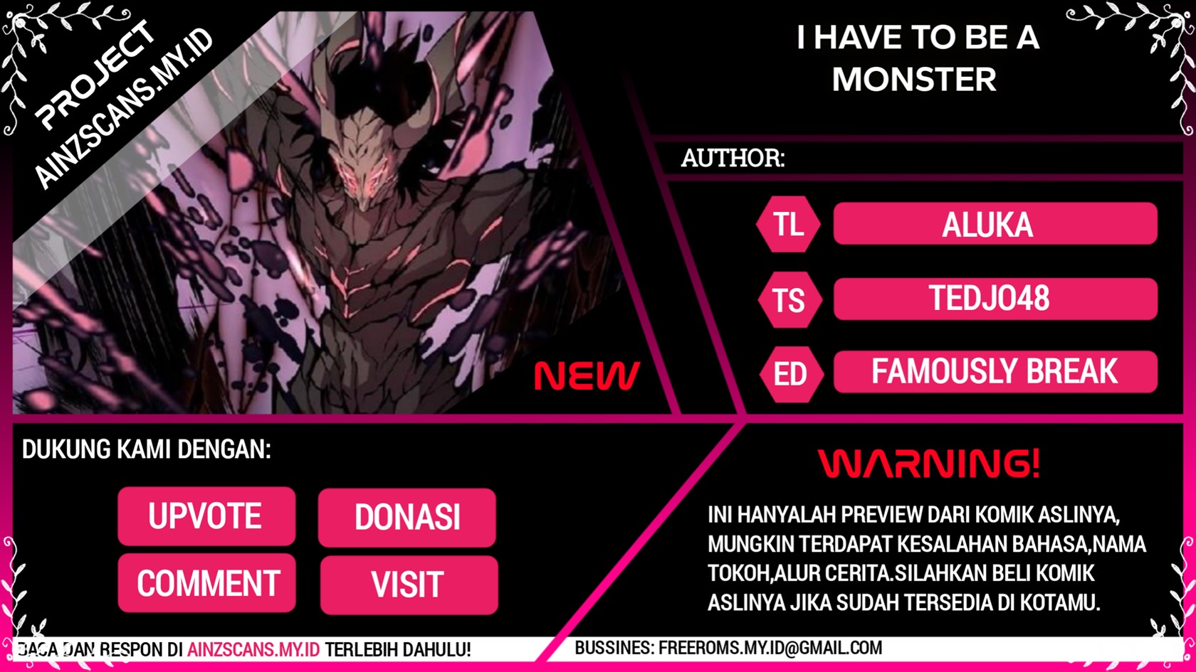 Baca Komik I Have to Be a Monster Chapter 9 Gambar 1