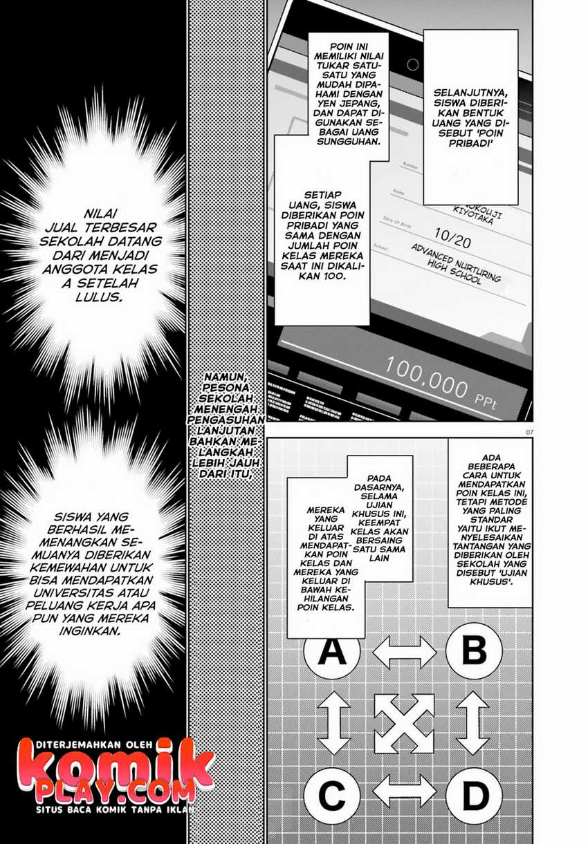 Youkoso Jitsuryoku Shijou Shugi no Kyoushitsu e: 2-nensei-hen Chapter 1.1 Gambar 8