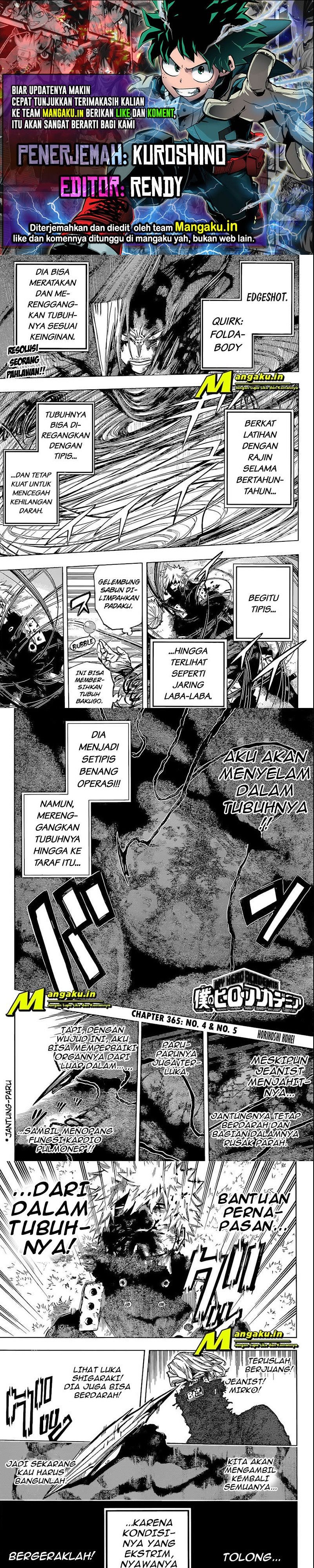 Baca Komik Boku no Hero Academia Chapter 365 Gambar 1