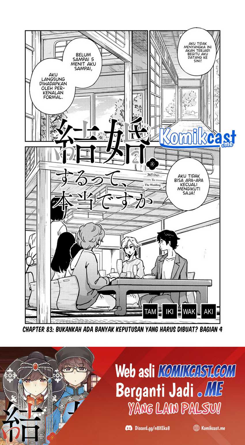 Baca Manga Kekkon Surutte, Hontou Desu Ka? Chapter 83 Gambar 2