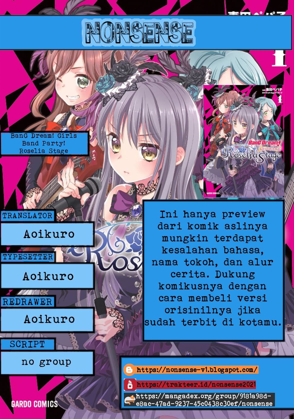 Baca Komik BanG Dream! Girls Band Party! Roselia Stage Chapter 2 Gambar 1