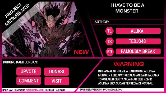 Baca Komik I Have to Be a Monster Chapter 12 Gambar 1