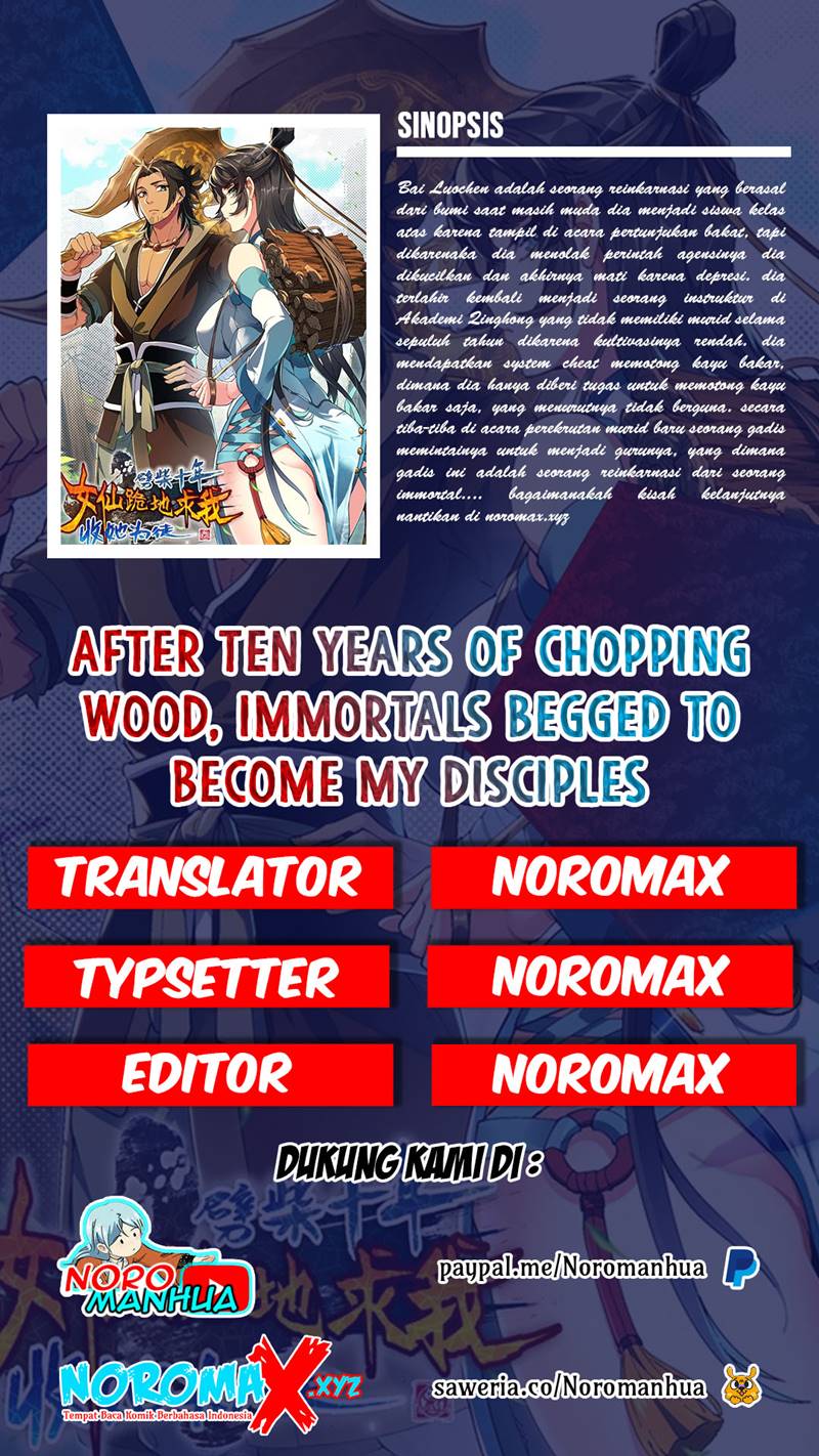 Baca Komik After Ten Years of Chopping Wood, Immortals Begged To Become My Disciples Chapter 2 Gambar 1