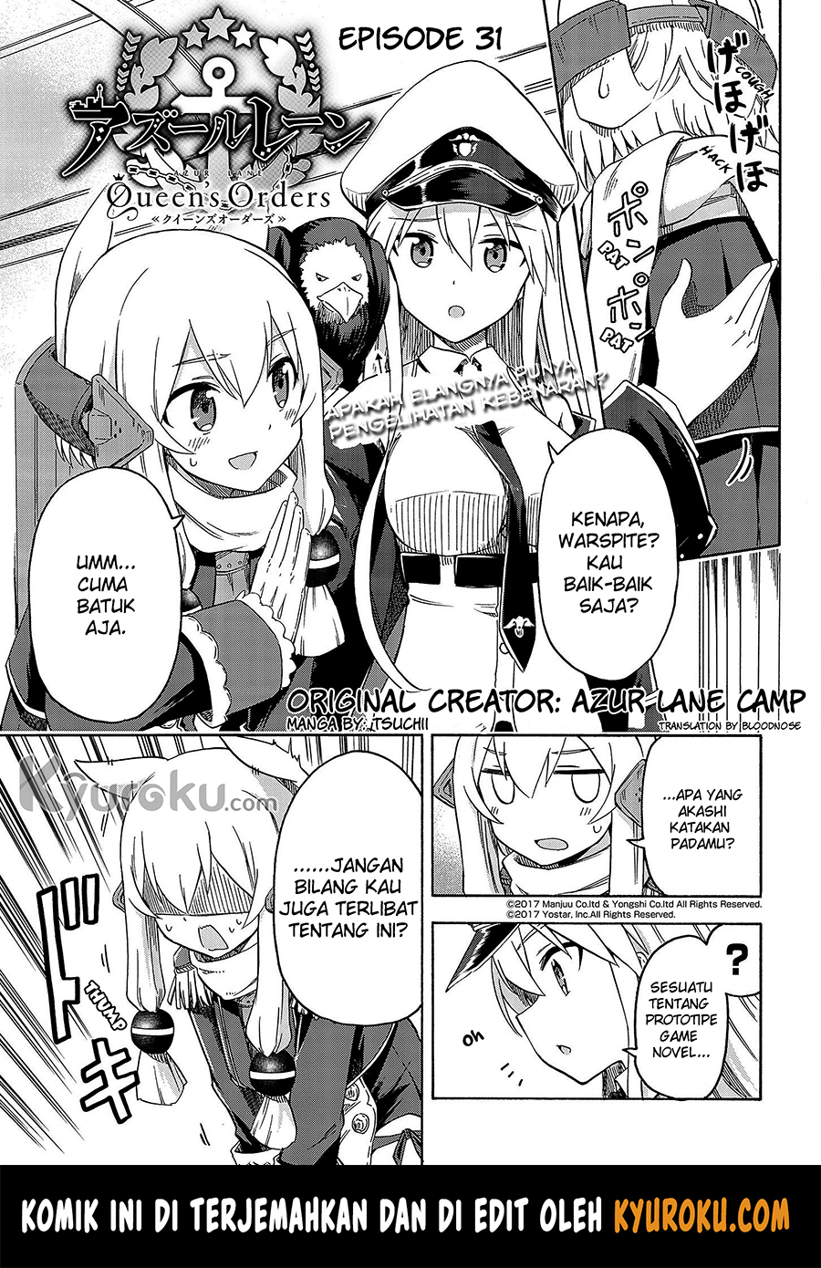 Baca Komik Azur Lane Queen's Orders Chapter 31 Gambar 1