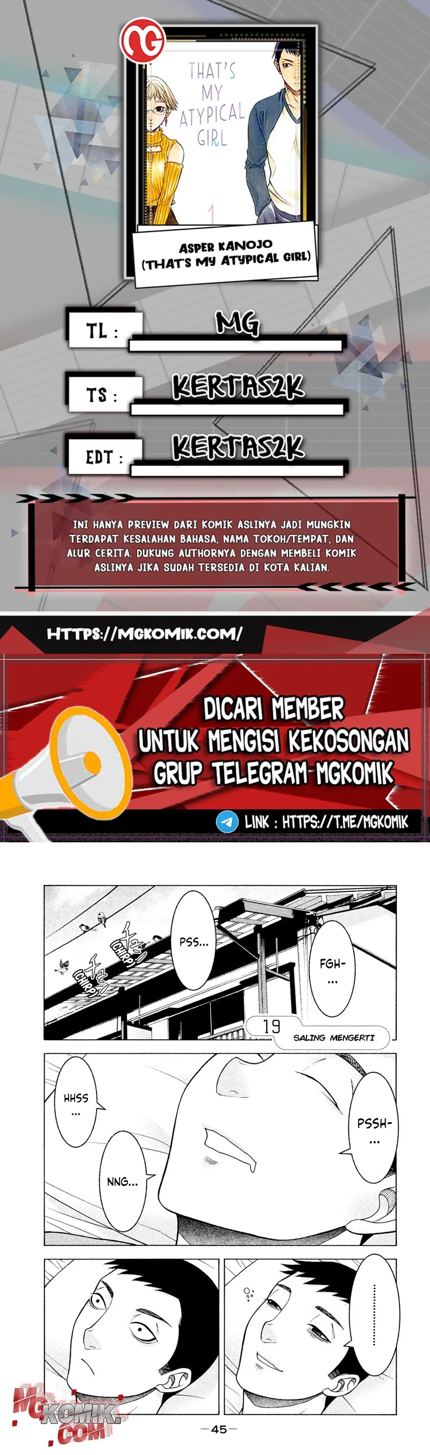 Baca Komik Asuperu Kanojo Chapter 19 Gambar 1